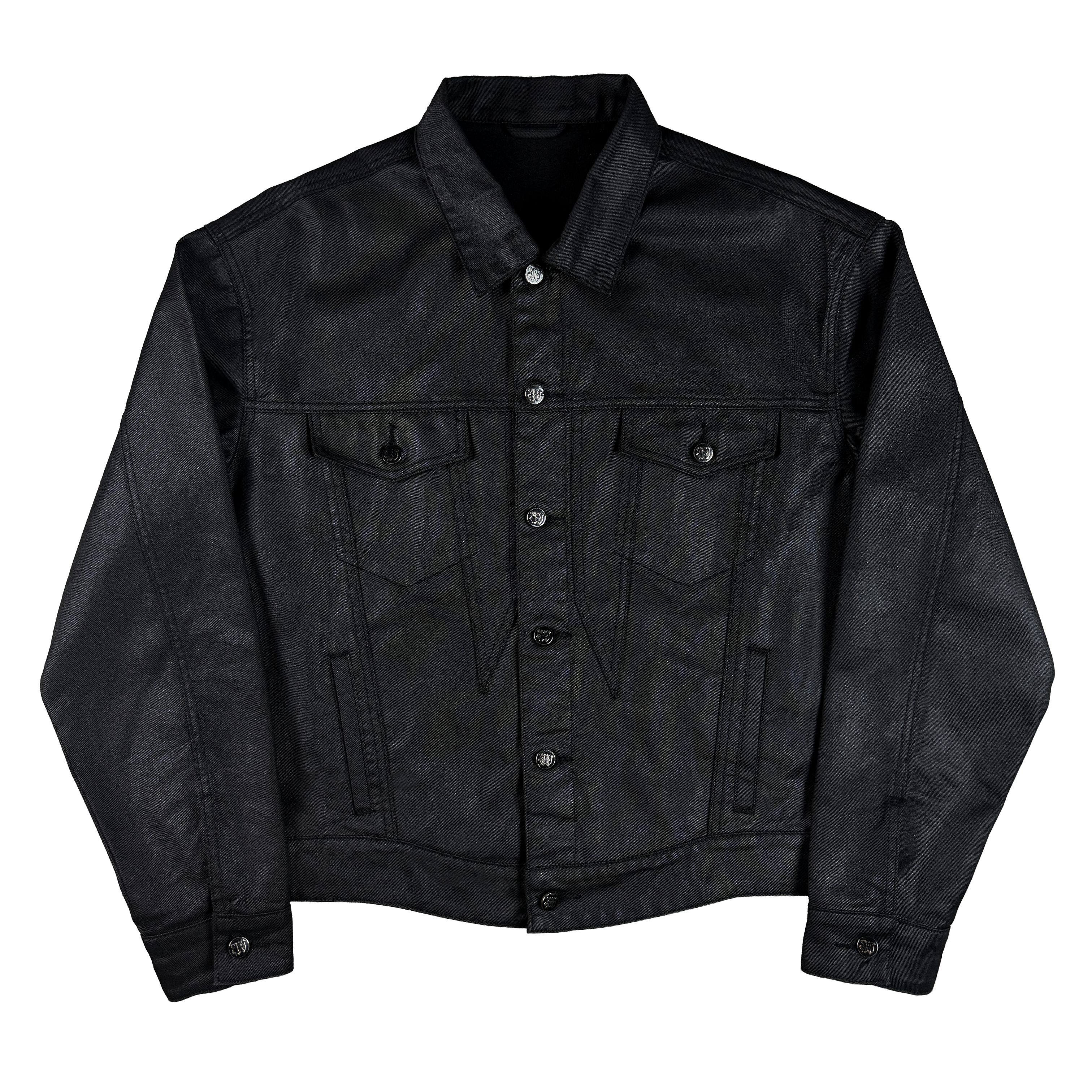 "W" CUT WAXED DENIM JACKET