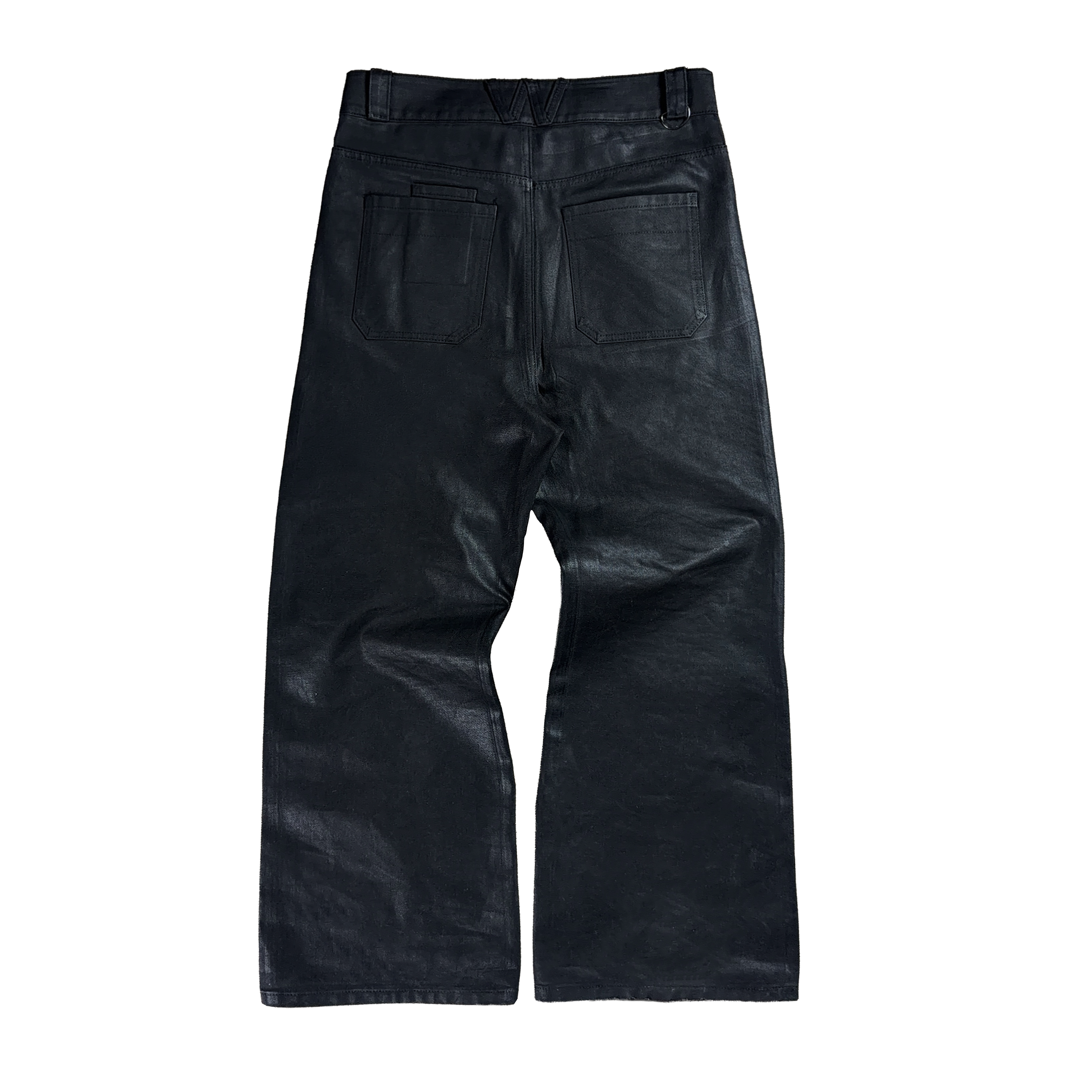 "W" CUT WAXED JEANS